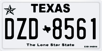 TX license plate DZD8561