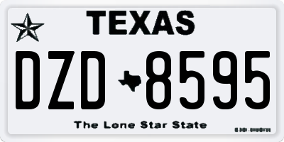 TX license plate DZD8595