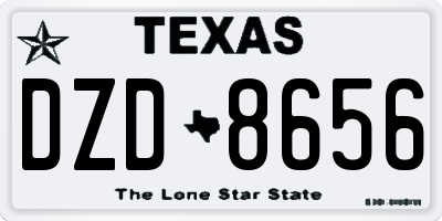 TX license plate DZD8656