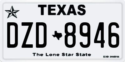 TX license plate DZD8946