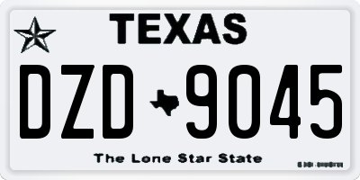 TX license plate DZD9045