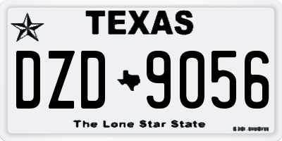 TX license plate DZD9056