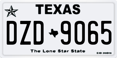 TX license plate DZD9065