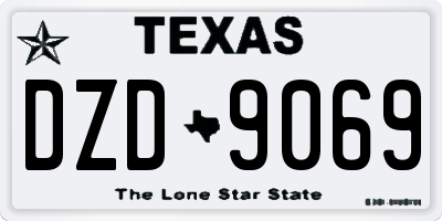 TX license plate DZD9069