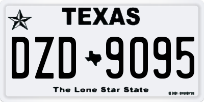 TX license plate DZD9095