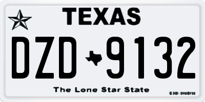 TX license plate DZD9132
