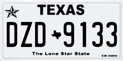 TX license plate DZD9133