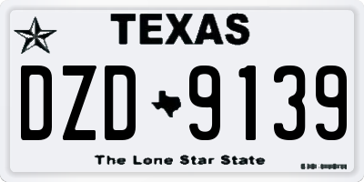 TX license plate DZD9139