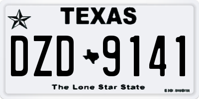 TX license plate DZD9141
