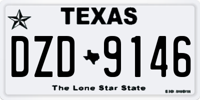TX license plate DZD9146