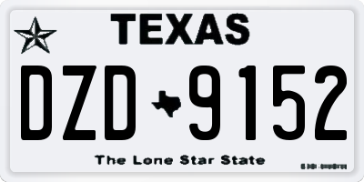 TX license plate DZD9152