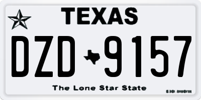 TX license plate DZD9157