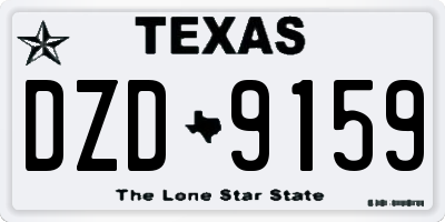 TX license plate DZD9159