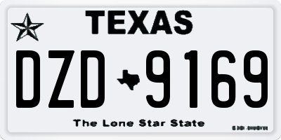TX license plate DZD9169