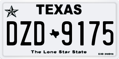 TX license plate DZD9175