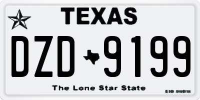 TX license plate DZD9199