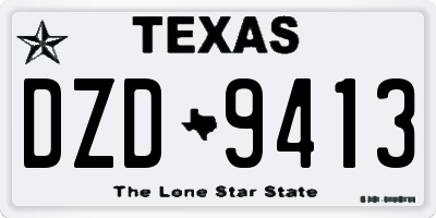 TX license plate DZD9413