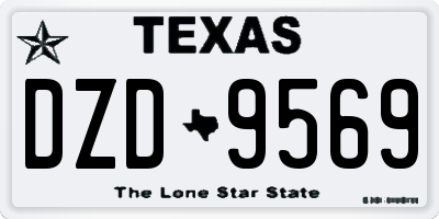 TX license plate DZD9569