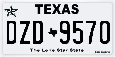 TX license plate DZD9570