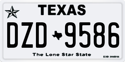TX license plate DZD9586