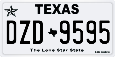 TX license plate DZD9595