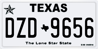 TX license plate DZD9656