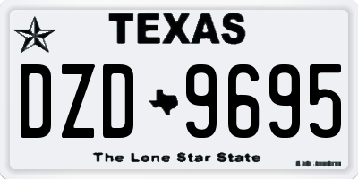 TX license plate DZD9695