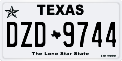 TX license plate DZD9744
