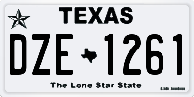 TX license plate DZE1261