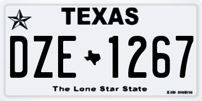TX license plate DZE1267