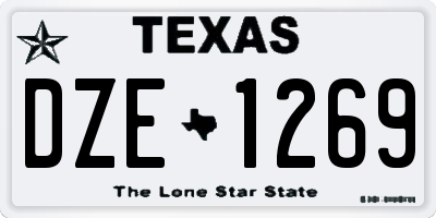 TX license plate DZE1269