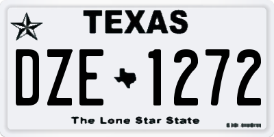 TX license plate DZE1272