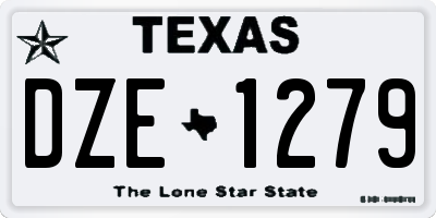 TX license plate DZE1279
