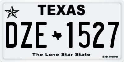 TX license plate DZE1527