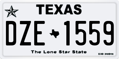 TX license plate DZE1559