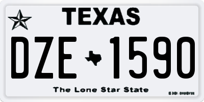 TX license plate DZE1590