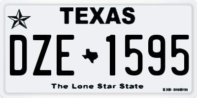TX license plate DZE1595
