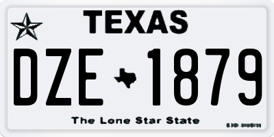 TX license plate DZE1879