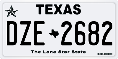 TX license plate DZE2682