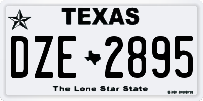 TX license plate DZE2895