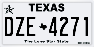 TX license plate DZE4271