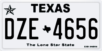 TX license plate DZE4656