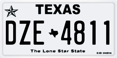 TX license plate DZE4811