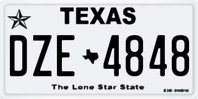 TX license plate DZE4848