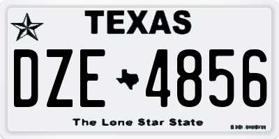 TX license plate DZE4856