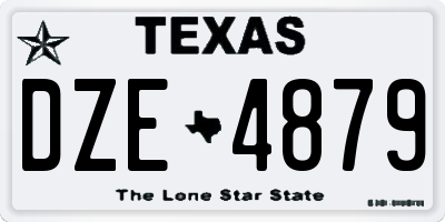 TX license plate DZE4879