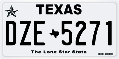 TX license plate DZE5271