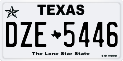 TX license plate DZE5446