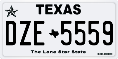 TX license plate DZE5559