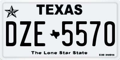 TX license plate DZE5570